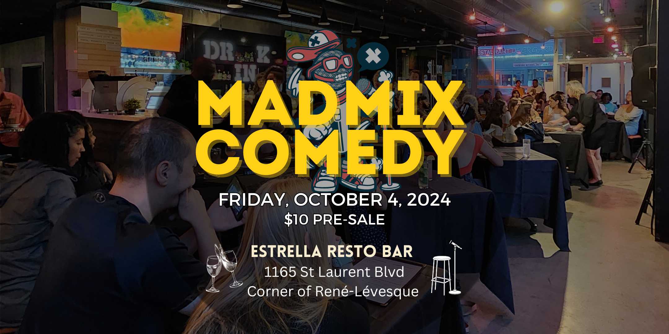 Stand Up Comedy Shows Montreal - MADMIX Comedy Show at a Montreal Comedy Club - Comedyville