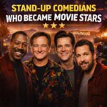 Stand up comedians who became movie stars including Eddie Murphy, Robin Williams, Jim Carrey, Adam Sandler, and Kevin Hart