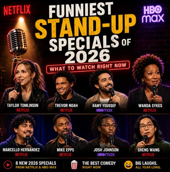 Funniest stand-up specials 2026 — best comedy specials streaming now