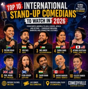 Top international stand-up comedians to watch in 2026