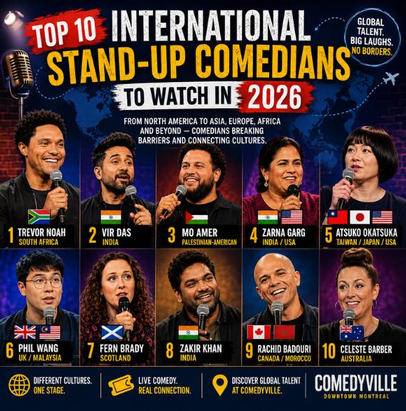 Top international stand-up comedians to watch in 2026